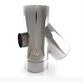 Тройник с термоизоляцией нерж-нерж AISI 321 87&deg; 0 8 мм 45&deg; ф110-180 З ревізією AISI 321 - 1,0 мм SD-0112-107 фото