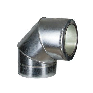 Коліна термо нерж-оцинк AISI 304 0,8 мм 90&deg; ф110-180 SD-0084-17 фото